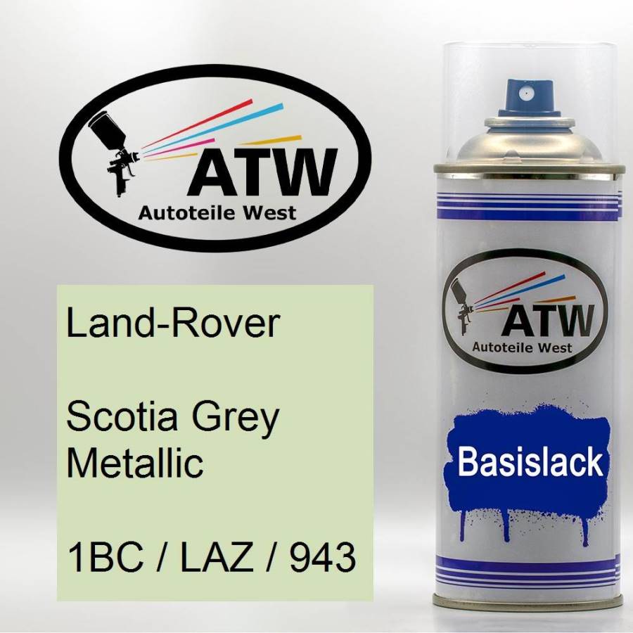 Land-Rover, Scotia Grey Metallic, 1BC / LAZ / 943: 400ml Sprühdose, von ATW Autoteile West.